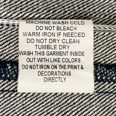 FIBEROPS Size S Blue Indigo Contrast Stitch Cotton Jacket