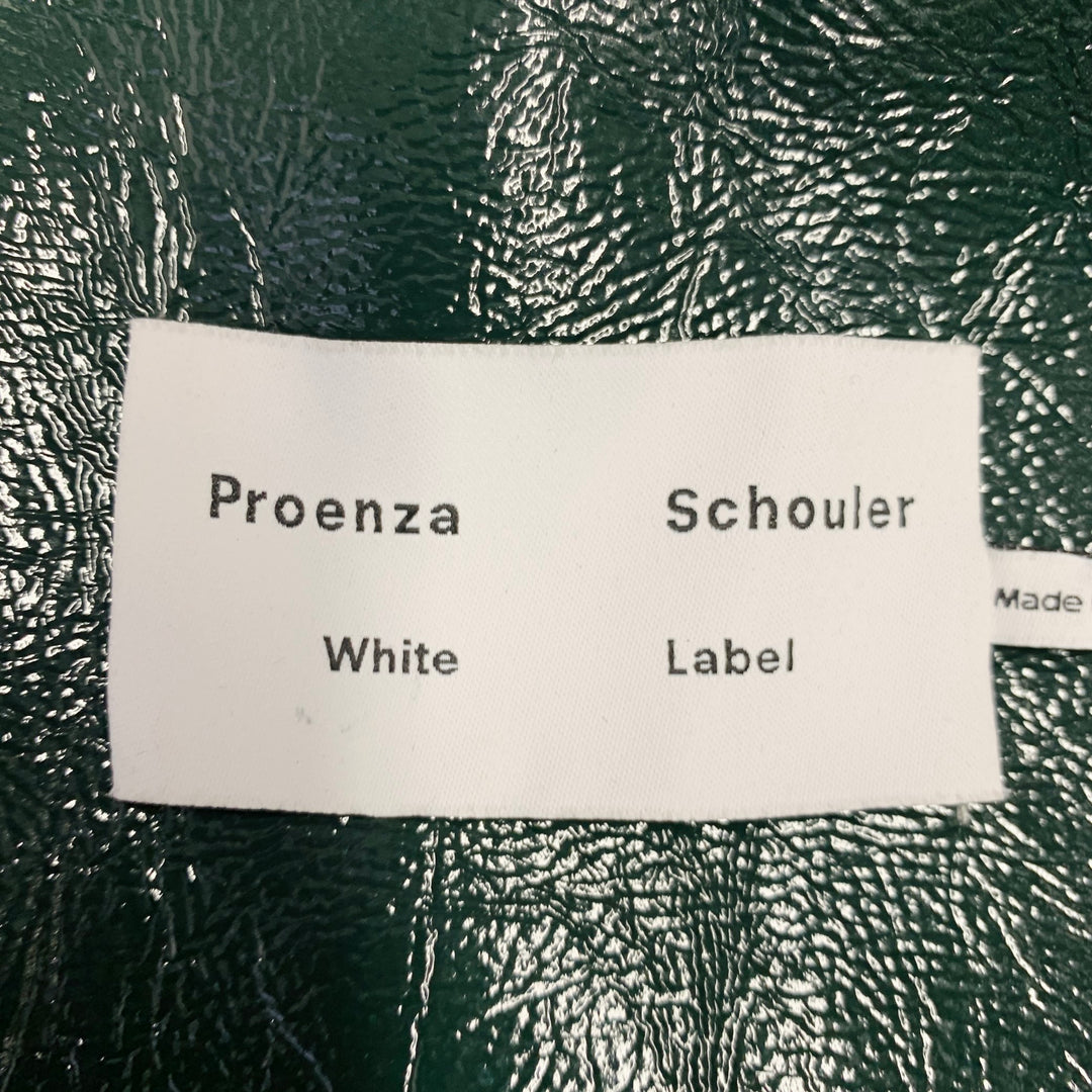 PROENZA SCHOULER Size 2 Green Polyurethane Cropped Vinyl Jacket