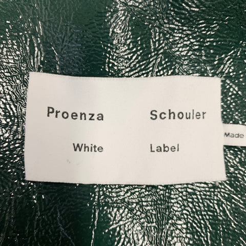 PROENZA SCHOULER Size 2 Green Polyurethane Cropped Vinyl Jacket