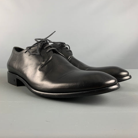 JOHN VARVATOS Size 11 Black Leather Lace Up Shoes