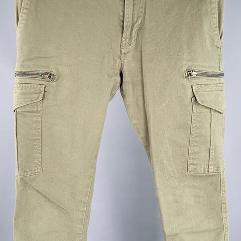 DIESEL Size 27 Khaki Cotton Blend Cargo Casual Pants