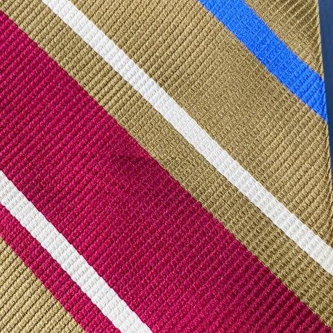 O'CONNELL'S Gold Red Diagonal Stripe Twill Tie