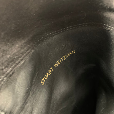 STUART WEITZMAN Size 7.5 Black Suede Knee High Boots