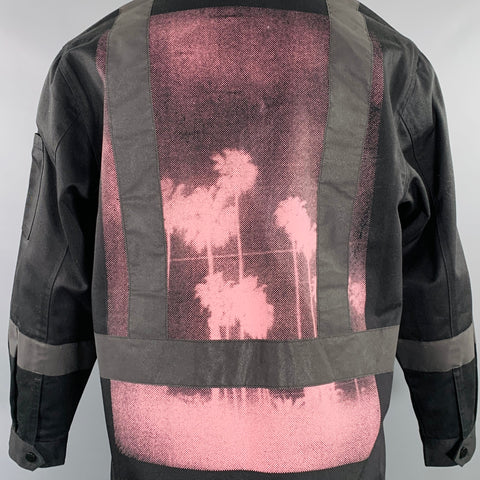U.P.W.W. Size S Black Pink Photo Polyester Cotton Jacket