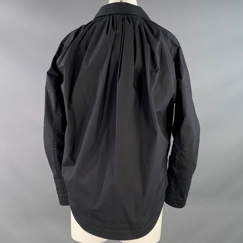 MARNI Size 2 Black Polyester Blend Zip Up Jacket Blazer