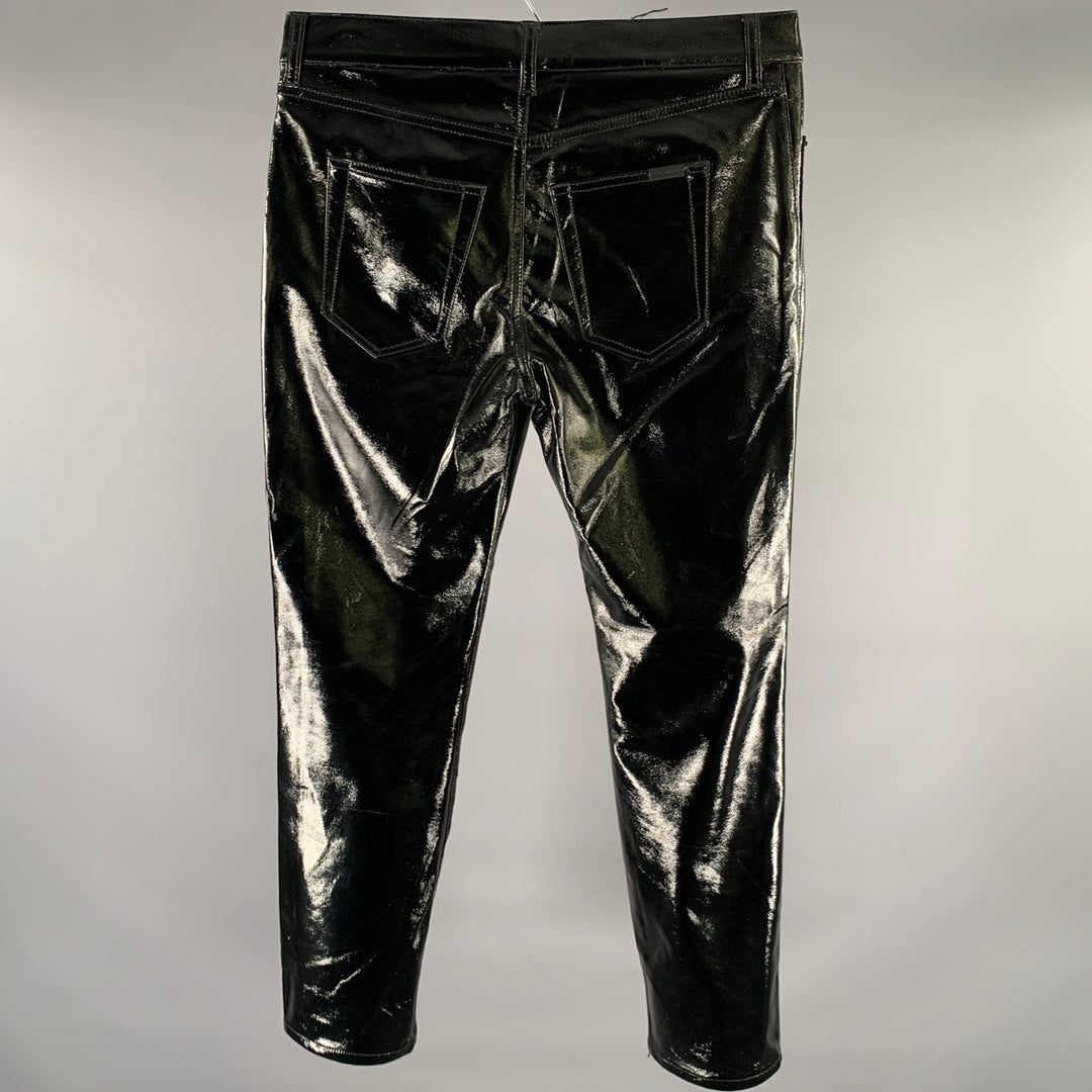 SAINT LAURENT Size 30 Black Polyester  Pants