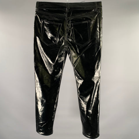 SAINT LAURENT Size 30 Black Polyester  Pants