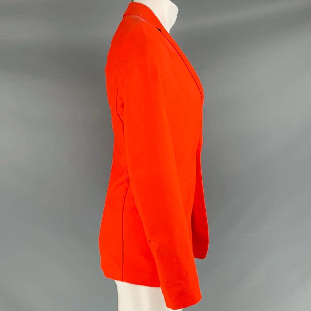 ACNE STUDIOS Talla 38 Abrigo deportivo de mezcla de algodón naranja