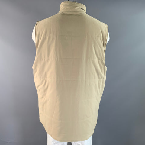 DORIANI Size XXL Tan Red Cashmere Reversible Vest