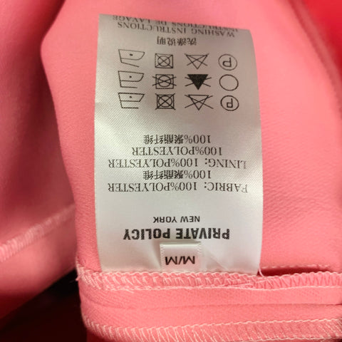 PRIVATE POLICY Size M Pink Polyester Bubble Cargo Skirt