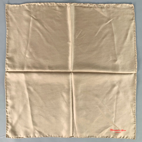 TURNBULL & ASSER Red Taupe Signature Silk Pocket Square