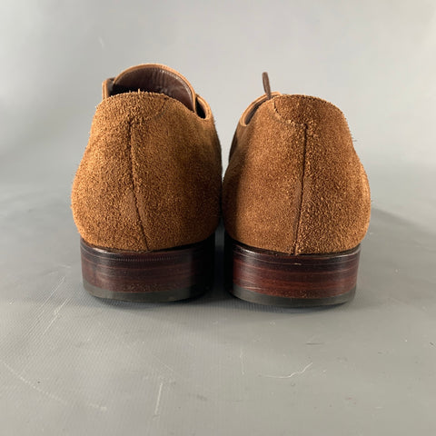 CARMINA Size 11 Brown Suede Derby Lace Up Shoes