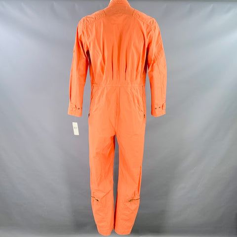 RRL by RALPH LAUREN Limited Edition Size L Suit Flight Experimental Orange Cotton Military Jumpsuit