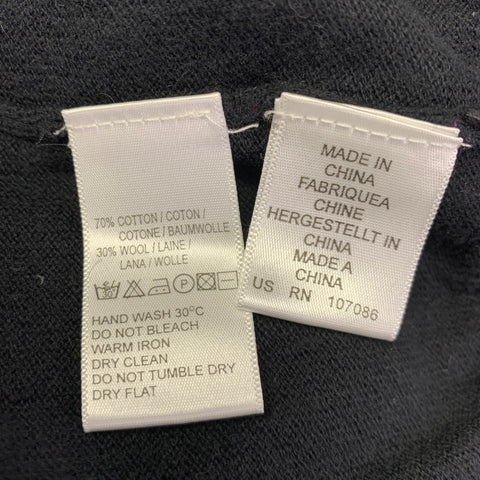 PAUL SMITH JEANS Taille S Cardigan zippé en coton et laine noir et violet