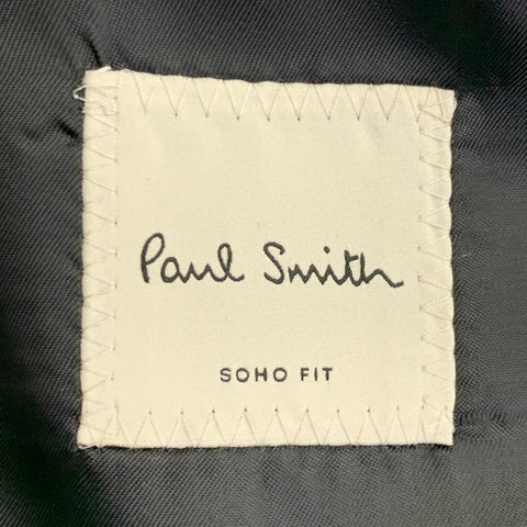 PAUL SMITH Size 40 Black Wool Mohair Peak Lapel Single Button Tuxedo