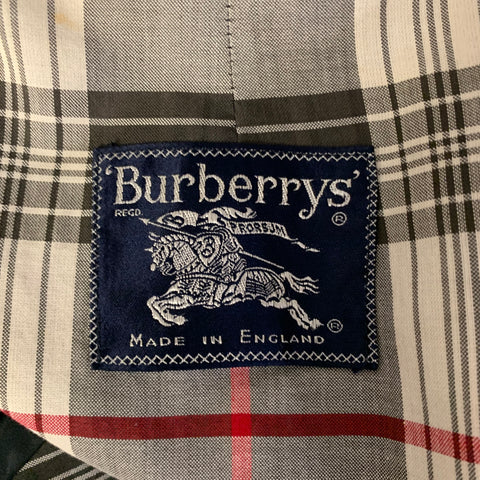 BURBERRYS Size M Black Cotton Blend Raglan Coat