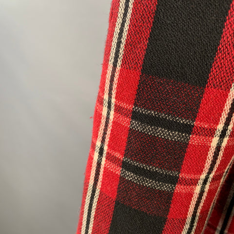 MARNI Size 8 Red Black Polyester Blend Plaid Snaps Jacket