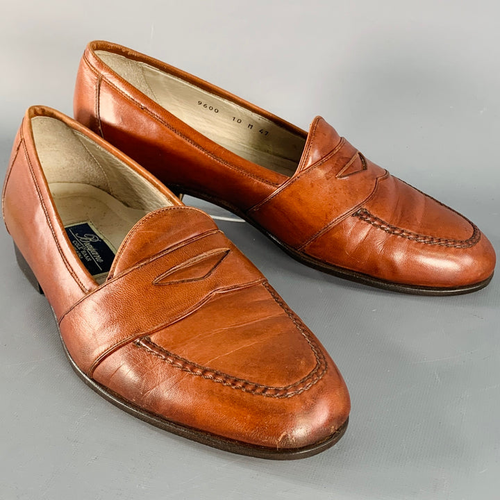 COLE HAAN Size 10 Brown Leather Penny Loafers