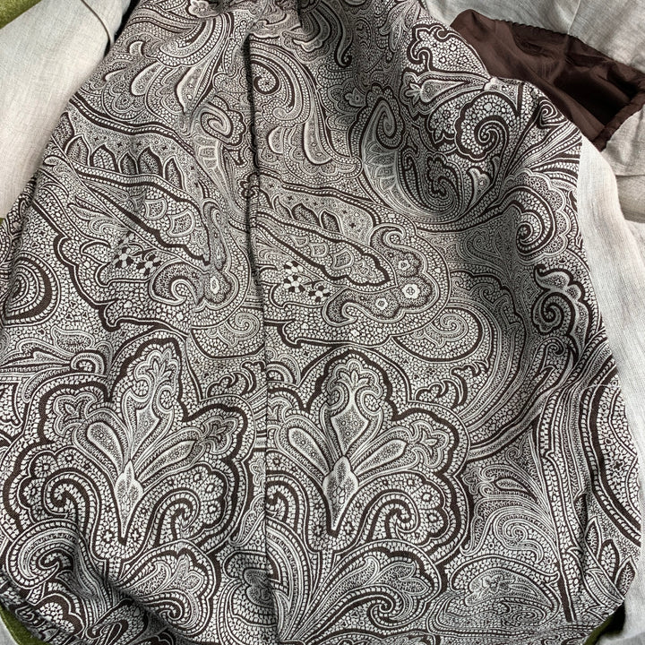 ETRO Taille 44 Manteau de sport à revers en laine mélangée vert chiné