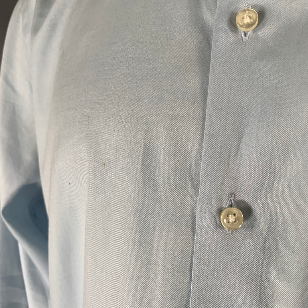 ARMANI COLLEZIONI Size S Light Blue Cotton Long Sleeve Shirt