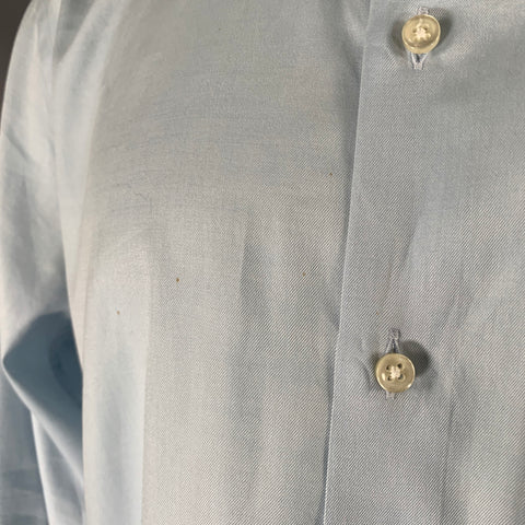 ARMANI COLLEZIONI Size S Light Blue Cotton Long Sleeve Shirt