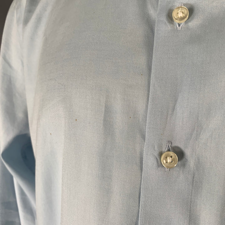ARMANI COLLEZIONI Size S Light Blue Cotton Long Sleeve Shirt