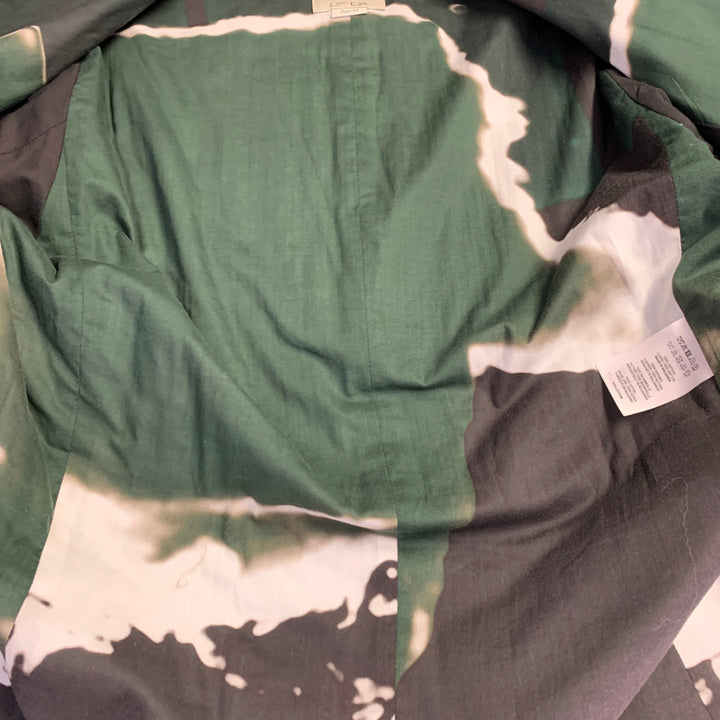 DRIES VAN NOTEN x LEN LYE Size M Green Black Cotton Abstract Jacket Blazer