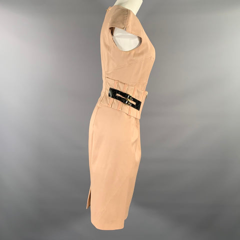 DOLCE & GABBANA Size M Tan Sheath Knee-Length Dress