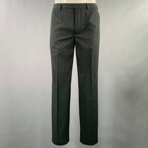 DRIES VAN NOTEN Size 36 Black Cotton Flat Front Casual Pants