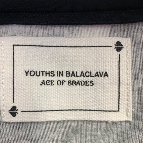 YOUTHS IN BALACLAVA Size M Black White Skulls Cotton Crew Neck T-shirt