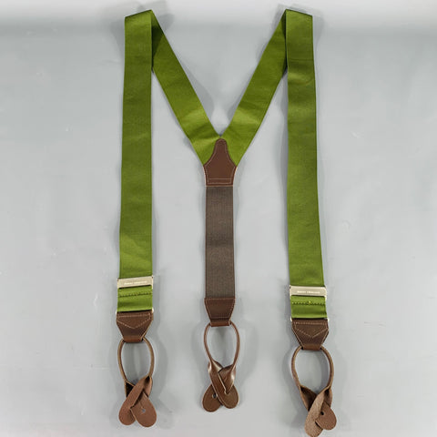 O'CONNELL'S Green Canvas Suspenders