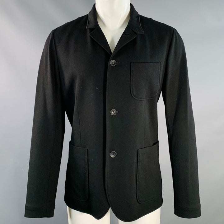RAG & BONE Size M Black Viscose Blend Twill Chore Jacket