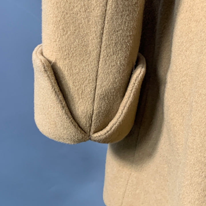 TRINA TURK Size 0 Tan Wool Cashmere Shawl Collar Snaps Coat