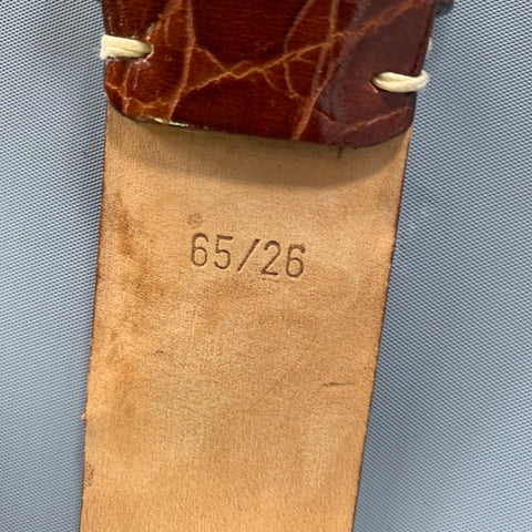 COLE HAAN Waist Size XS Brown Tan Snakeskin Leather Belt