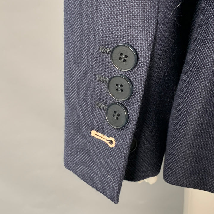 STELLA McCARTNEY Size 8 Navy Black Shawl Collar Jacket Blazer