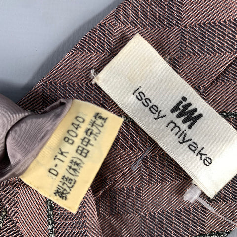 ISSEY MIYAKE Pink Geometric Silk Tie