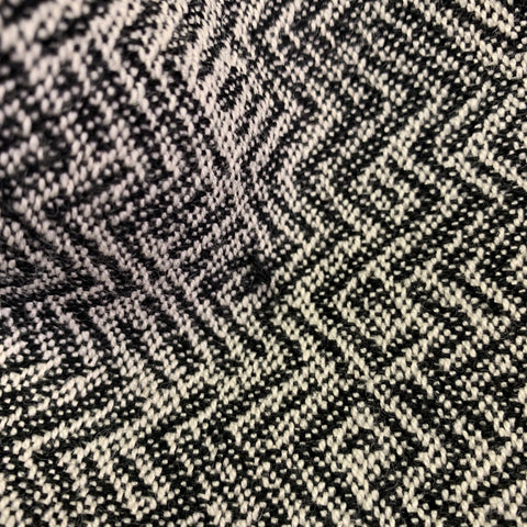KENZO Size S Black White Wool Chevron Deconstructed Jacket Blazer
