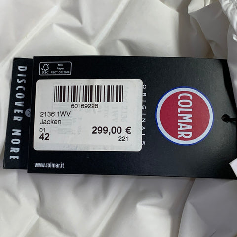 COLMAR Size 12 White Polyester Blend Padded Hooded Jacket