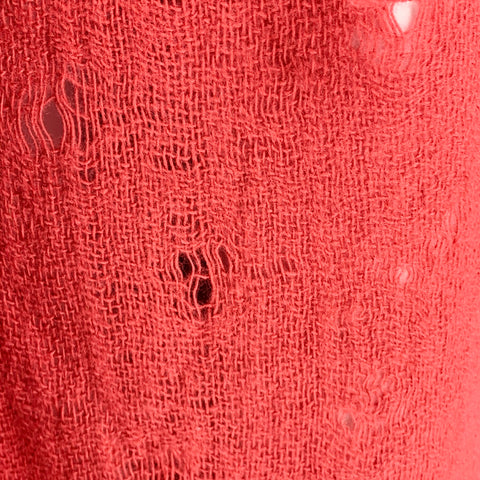 COMME des GARCONS 1980s Size S Rust Wool Woven Midi Wrap Skirt
