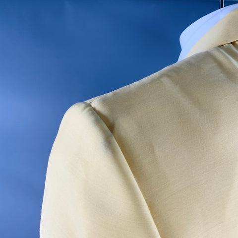 LANVIN Size 42 Yellow Wool Silk Notch Lapel Sport Coat