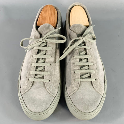 COMMON PROJECTS Size 8 Grey Suede Low Top Sneakers