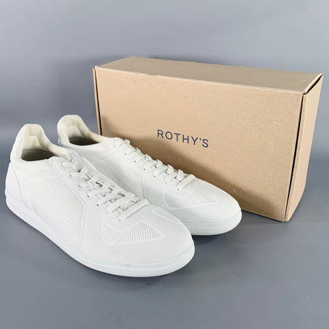 ROTHY'S Size 12 White Mesh Nylon Sneakers
