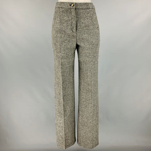 SEZANE Size 2 Grey Virgin Wool High Waisted Dress Pants