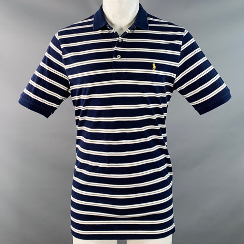 POLO by RALPH LAUREN Size M Navy White Stripe Cotton Polo