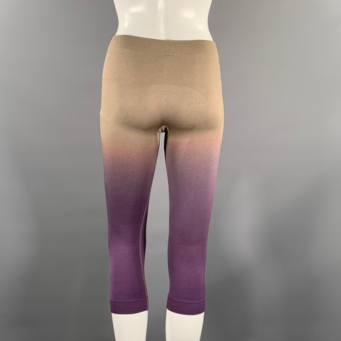 STELLA McCARTNEY Size S Tan Purple Nylon  Spandex Ombre Capri Leggings