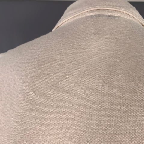 BOGLIOLI Size XS Cream Linen Half Placket Polo
