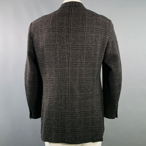 POLO by RALPH LAUREN Size 42 Regular Brown Purple Glenplaid Virgin Wool Sport Coat