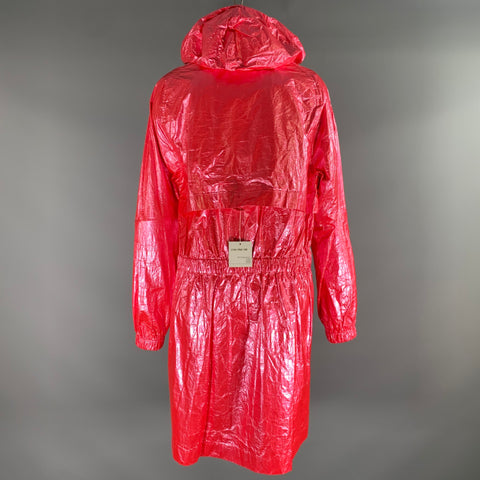 MYCRA PAC Size S M Pink Polyeurethane Metallic Zip Up Coat