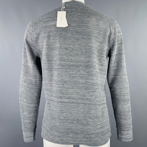 VINCE Size M Grey Knit Cotton Polyester Crew Neck Pullover