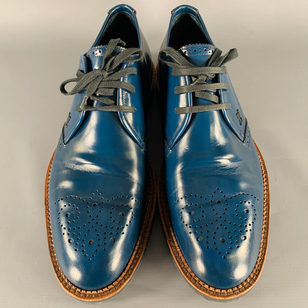 LOUIS VUITTON Size 9.5 Royal Blue Perforated Leather Lace-Up Shoes – Sui  Generis Designer Consignment